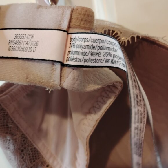 Victoria’s Secret Women's Dusty Lavender Lace Dream Angels Lined Demi Bra 34DD - Picture 5 of 5